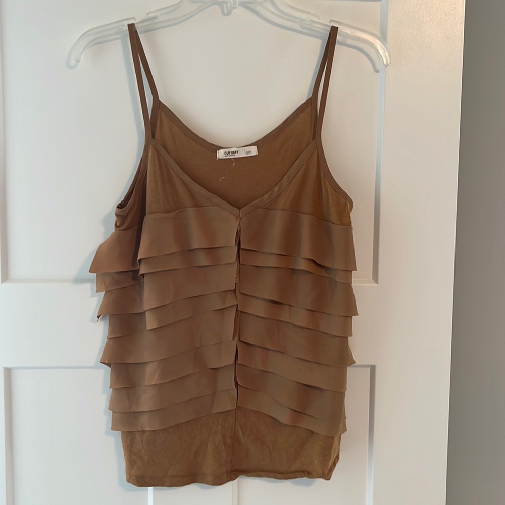 Old navy ruffle front tank top